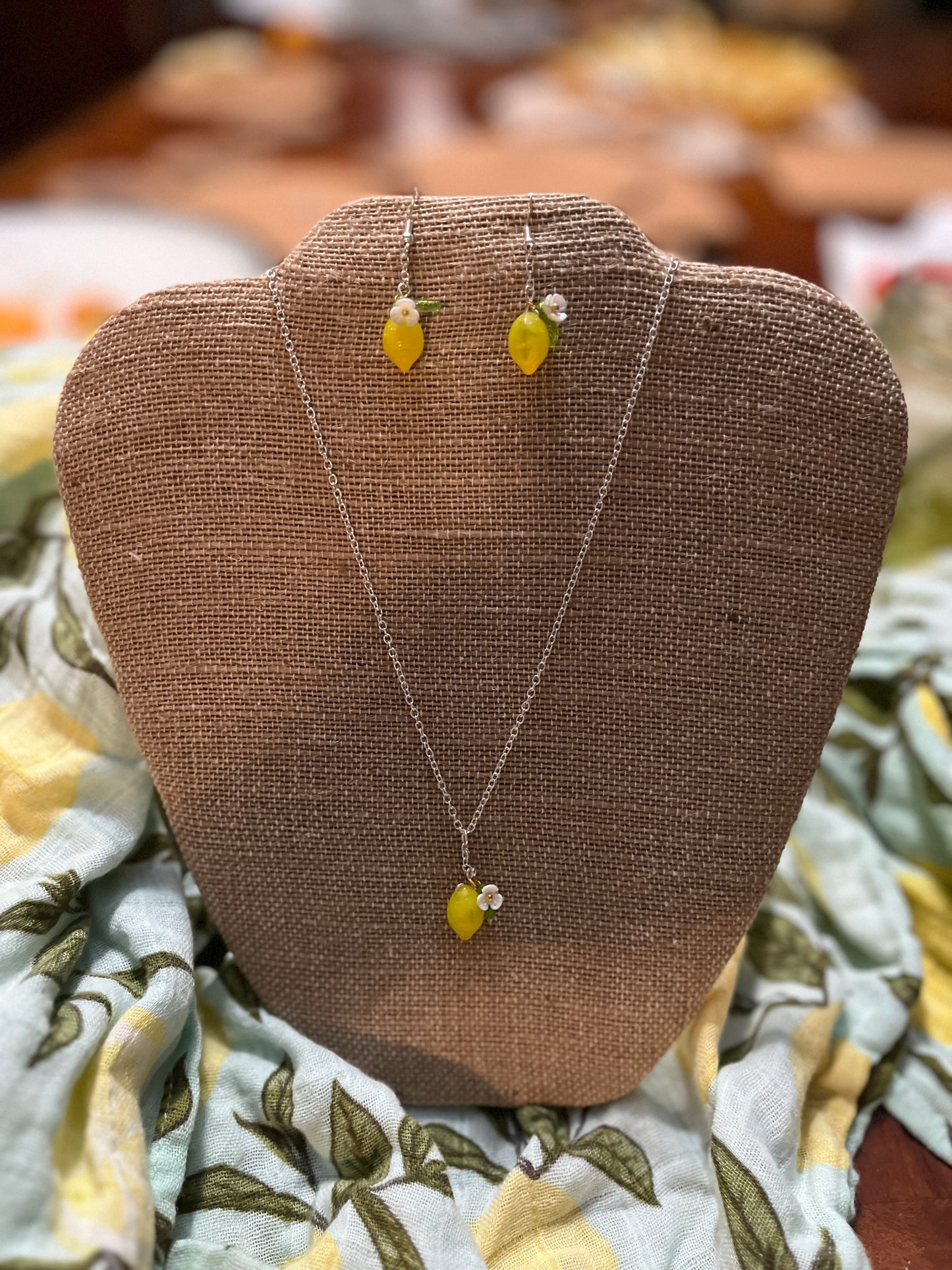Lemon Earings and Set