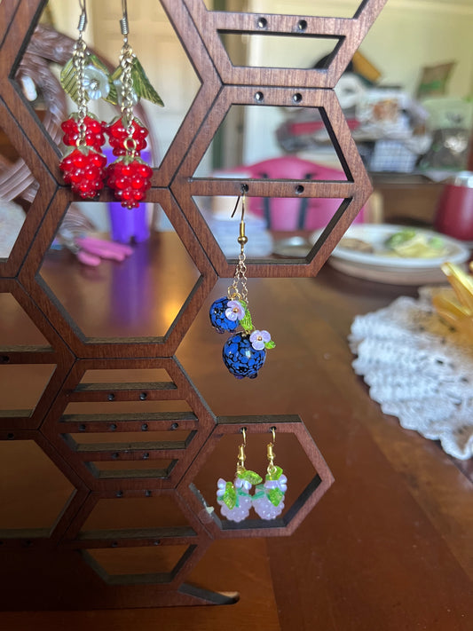 Blueberry Earings and Necklace Set