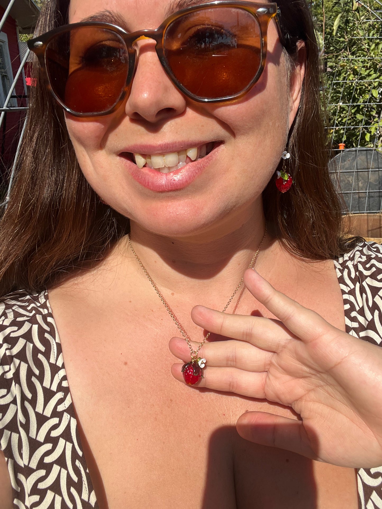 Jewel Red Strawberry Earrings