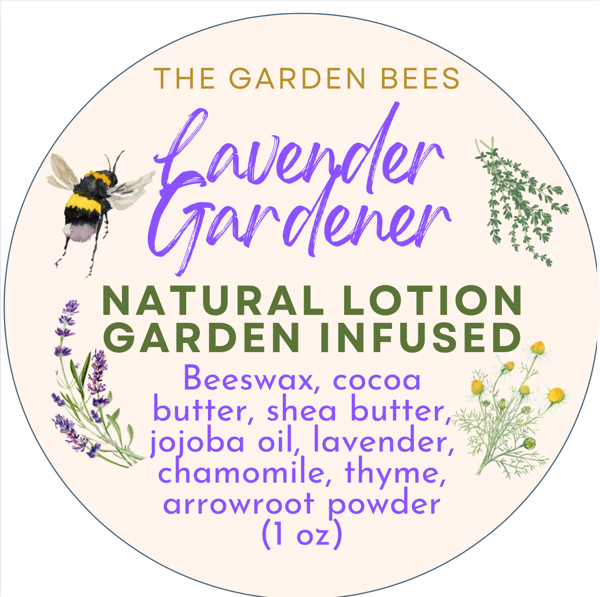 Lavender Gardener Lotion Bar